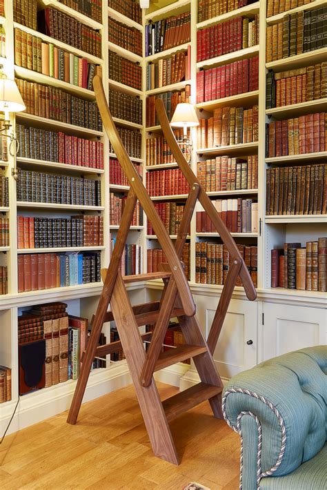 Walnut Library Steps Jmw Furniture Designers And Makers Of Bespoke