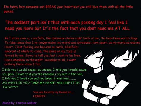 Cute Emo Love Quotes For Him Wallpapers Emo Love