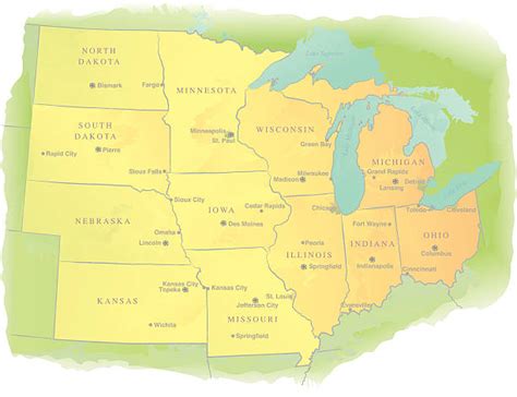 Midwest Usa Map Stock Photos Pictures And Royalty Free Images Istock
