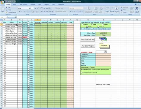 Payroll Spreadsheet Template Excel Gambaran