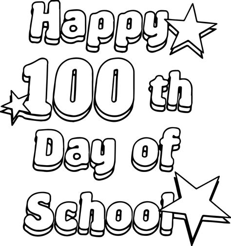 Happy 100th Day Of School Coloring Sheet Coloring Pages