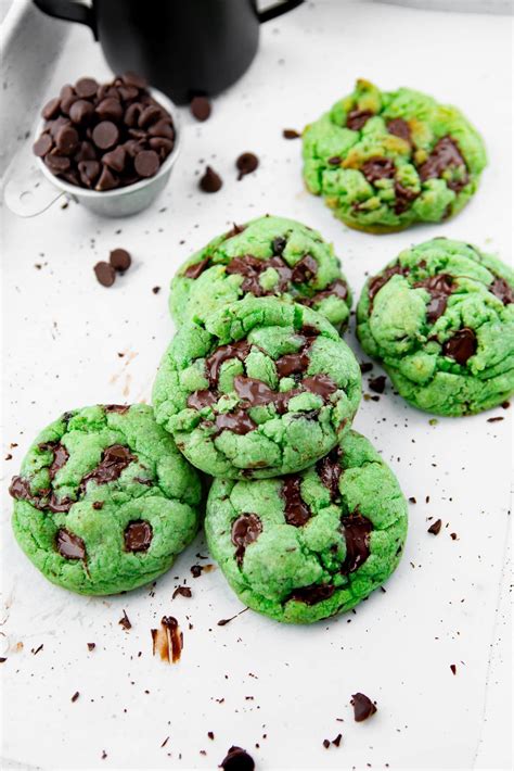 Green Mint Chocolate Chip Cookies Kif