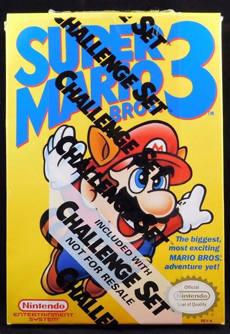 Nes Game Super Mario Bros 3 Challenge Set Box Game Inst Sleeve