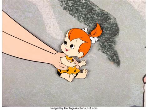 The Flintstones Pebbles Production Cel Hanna Barbera 1963 A Girl Shes Beautiful Wilma