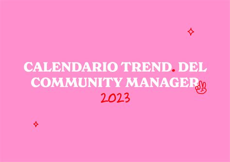 Calendario Community Manager Agencia Trend