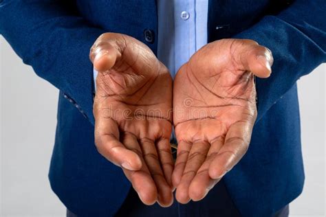 Businessman With Cupped Hands Stock Photo Image Of Businessman