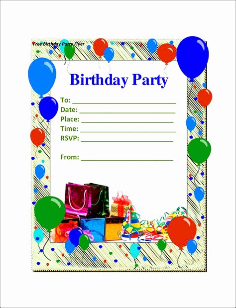 6 Free Birthday Invitation Card Templates In Ms Word How To Make A