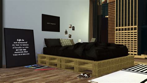 Maximss Diy Pallet Bed I Found A Small Crate Mesh Im Sims 4