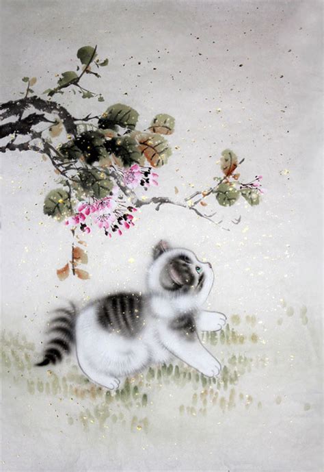 Chinese Cat Painting Cat Painting Painting Cat Art