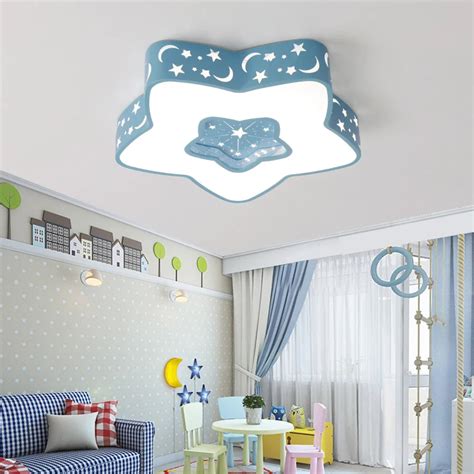 Modern Led Ceiling Lights For Kids Bedroom Children Room Colorful Five