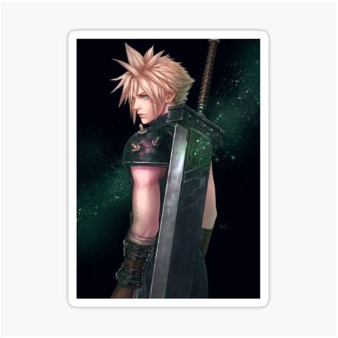 Final Fantasy Vii Ff7r Cloud Strife Sticker By Leorenart Redbubble