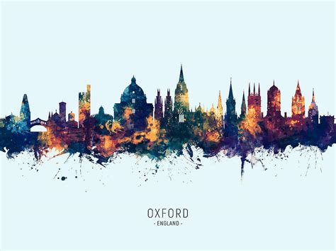 Oxford England Skyline Digital Art By Michael Tompsett Fine Art America