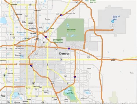 Map Of Denver Colorado Gis Geography
