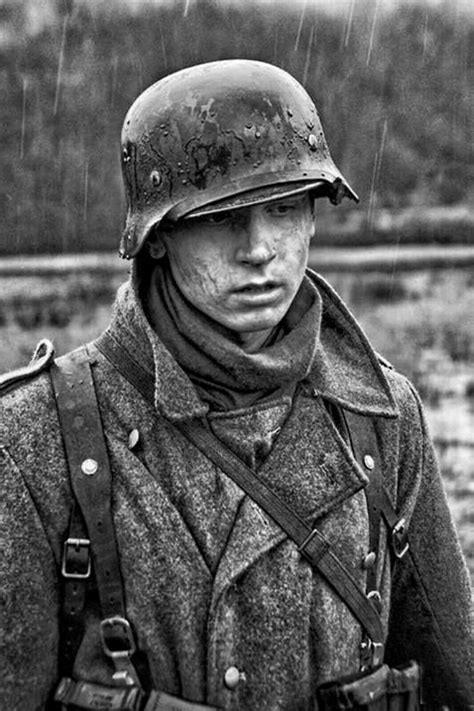 German Soldier In A Helmet And Overcoat Ww2 Photo Glossy 46 In H008 Ebay