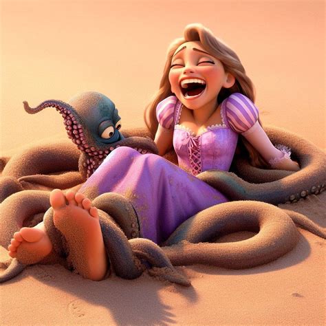 Rapunzel Tickled In The Sand By Lundgrens On Deviantart