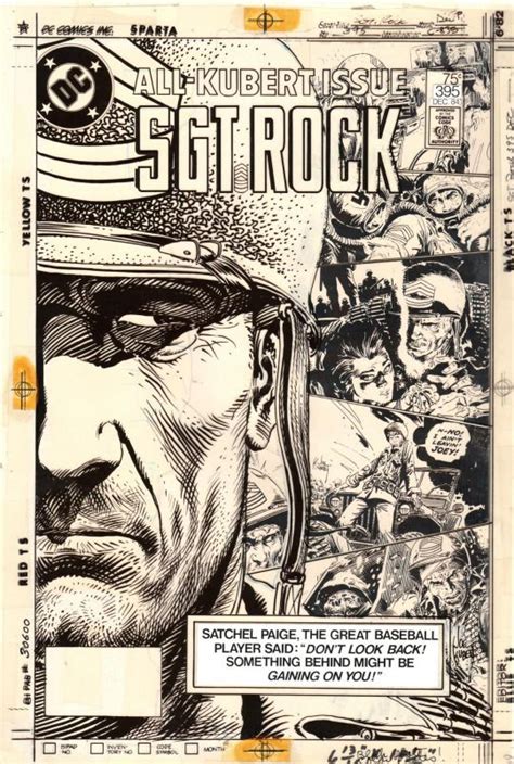 Original And Final Cover Art By Joe Kubert From Sgt Rock 395