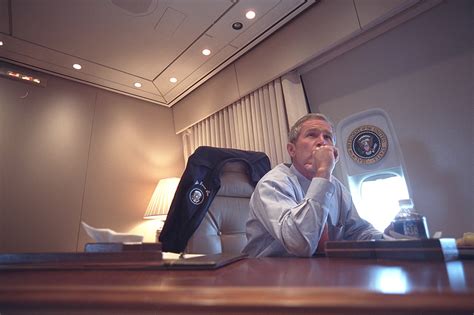 President George W Bush Aboard Air Force One After The 911 Attacks September 11 2001