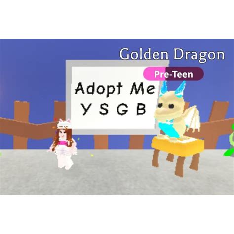 Golden Dragon Pet Adopt Me Roblox Frnfr Shopee Malaysia