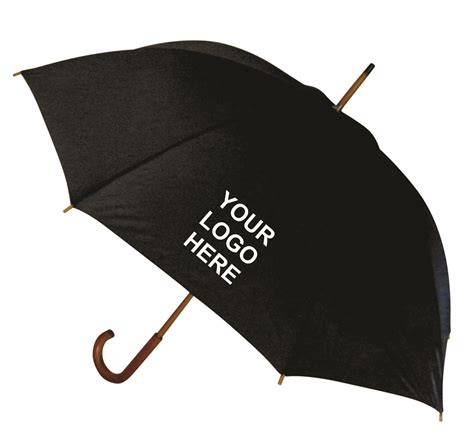 48″ Black Logo Umbrellas Premium Quality Umbrellas