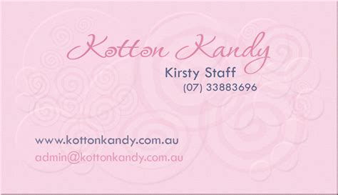 Feminine Modern Fashion Business Card Design For Kotton Kandy By Marta Design 2334164