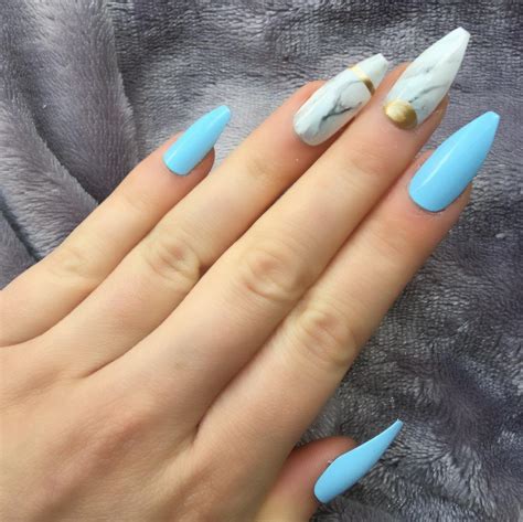 Sky Blue Acrylic Nails Updated 55 Blissful Baby Blue Acrylic Nails