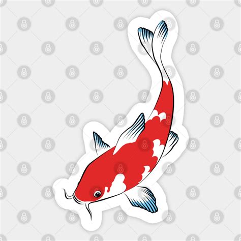 Koi Fish Sticker Paper Stickers Labels And Tags Pe