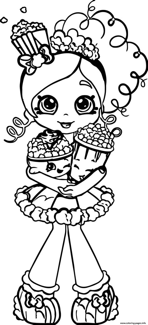 Printable candy corn coloring pages hand drawing. Doll Shopkins Cartoon Coloring Pages Printable