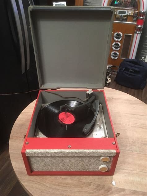 Monarch Bsr Vintage 50s Retro Portable Grey Record Player Bsr