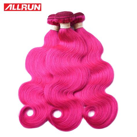 Allrun Malaysia Body Wave Human Hair Weave Bundles Colorful Hair