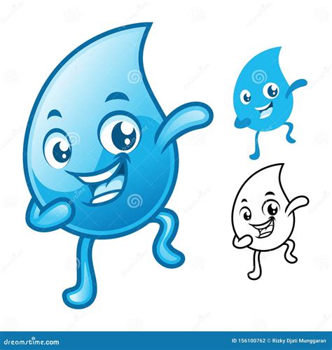 Happy Water Plastic Bottle Cartoon Mascot Character Waving Royalty Free