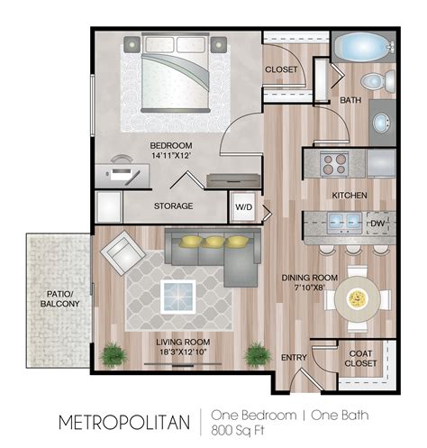 800 Sq Feet Apartment Floor Plans