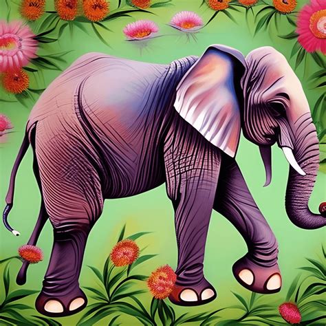 Beautiful Elephant Painting · Creative Fabrica