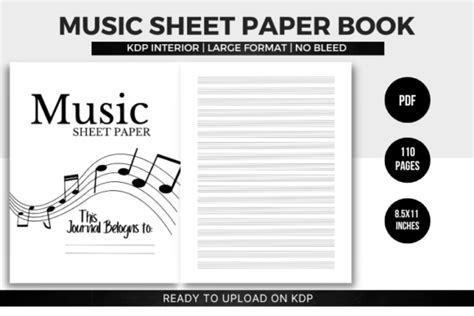 Music Sheet Paper Book Graphic By Actart Designs · Creative Fabrica