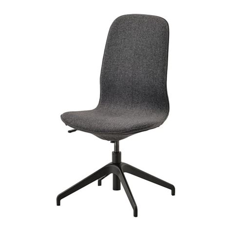 The office chair hattefjäll fits with its elegant design and many ergonomic functions just as well in the office as in the home environment. LÅNGFJÄLL Conference chair - Gunnared dark grey, black - IKEA
