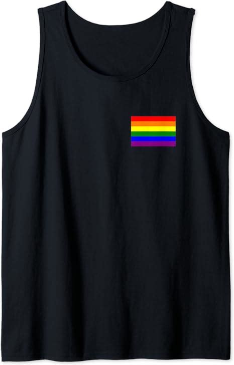 Amazon Com Gay Pride Flag Minimalist Pride Flag Tank Top Clothing