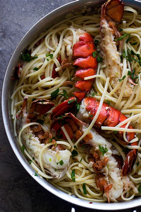 1 cup white wine 1/2 cup unsalted butter this is a copycat recipe. Lobster Scampi with Linguini | KeepRecipes: Your Universal ...