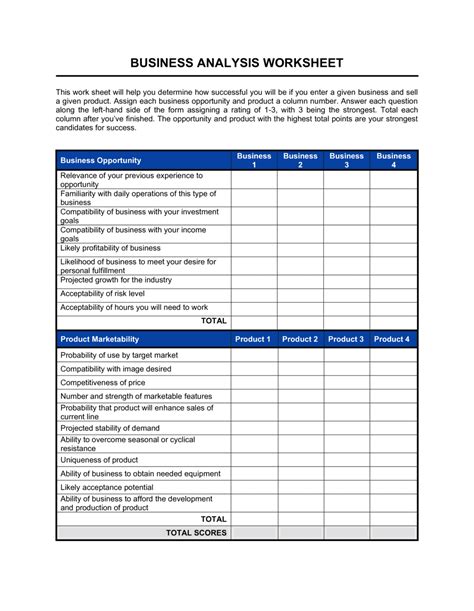 Business Analyst Documents Templates