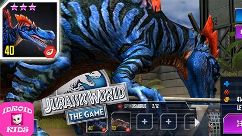 Spinosaurus Max Level Jurassic World The Game Youtube