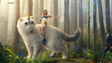 Taylor Swift Rides Cat Icorn In New Directv Ad Video Abc News