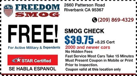 Freedom Smog and Oil Change - $39.75 Discount Smog Check Coupons