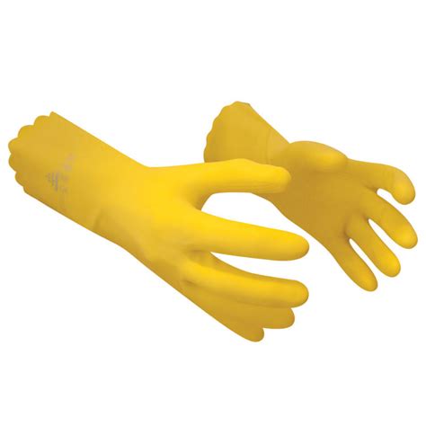 Latex Free Cleaning Glove Yellow Small Household Rubber Gloves