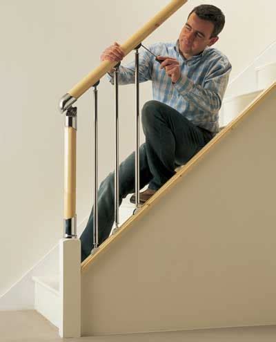 Painted banister banister rails banisters painting how to paint hand railing staircase railings paint draw. Fitting Fusion handrail Stairparts Chrome and Brushed nickle