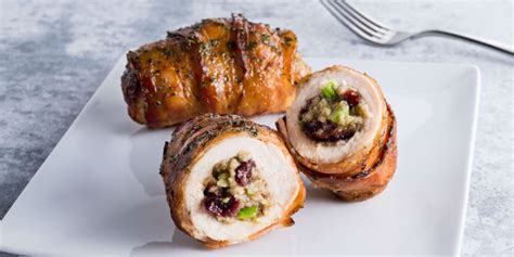 Bacon Wrapped Turkey Breast With Cranberry Stuffing Chef Ready Select