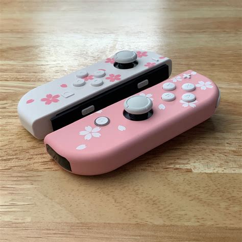 Joy Con Sakura Flowers Nintendo Switch Controllers Pink And Etsy