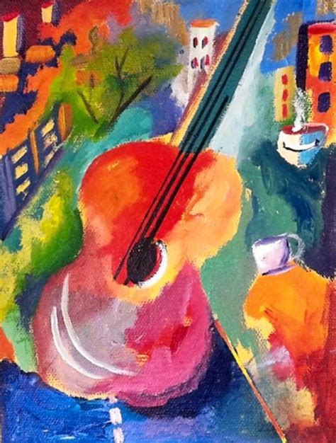 City Life Abstract Acrylic Painting Lessons For