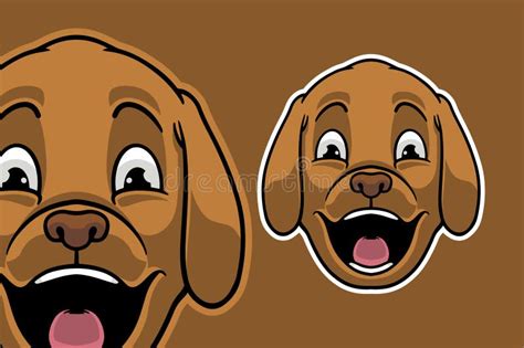 Dog Head Mascot Vector Illustration Cartoon Style Stock Illustration