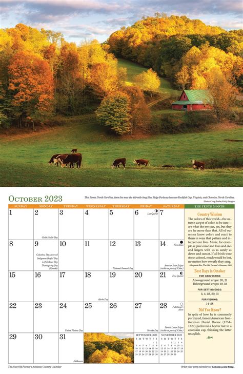 Farmers Almanac Calendar 2023 Customize And Print