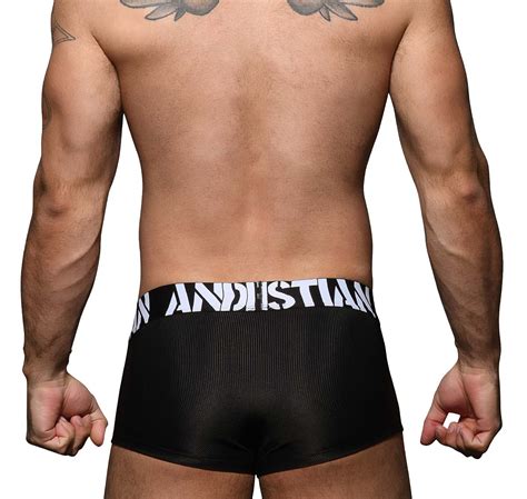Andrew Christian Boxers Almost Naked Power Rib Boxer Black Boxers Underwear