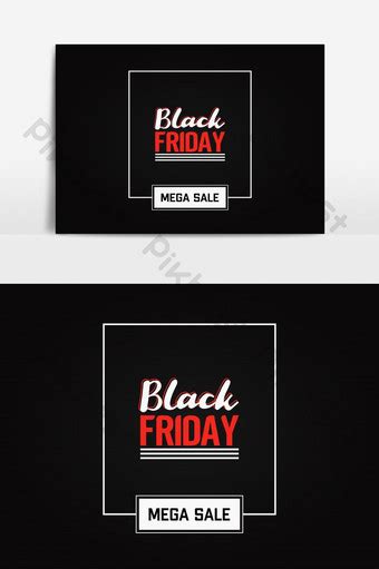 Black Friday Mega Sale Offer Vector Graphic Element Png Images Ai