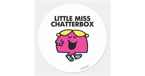Chatting With Little Miss Chatterbox Classic Round Sticker